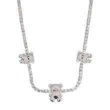 Load image into Gallery viewer, 3mm Bear Tennis Necklace