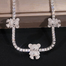 Load image into Gallery viewer, 3mm Bear Tennis Necklace