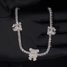 Load image into Gallery viewer, 3mm Bear Tennis Necklace