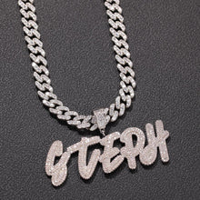 Load image into Gallery viewer, Anniversary Script Name Pendant w/ Cuban