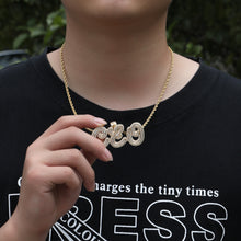 Load image into Gallery viewer, Swirl Baguette Name Pendant