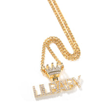 Load image into Gallery viewer, Kids Boys/Girls Small Name pendant w/ Crown or Butterfly