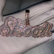 Load image into Gallery viewer, Triple layer baguette name pendant