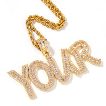 Load image into Gallery viewer, Baguette Name Pendant