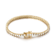 Load image into Gallery viewer, Solid 10K Gold Tennis Bracelet (3mm/4mm)