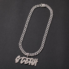 Load image into Gallery viewer, Anniversary Script Name Pendant w/ Cuban