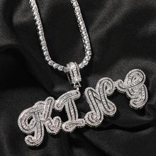 Load image into Gallery viewer, Swirl Baguette Name Pendant