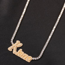 Load image into Gallery viewer, Iced out Tennis/Cuban Name necklace