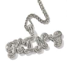 Load image into Gallery viewer, Swirl Baguette Name Pendant