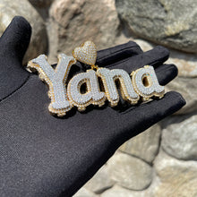 Load image into Gallery viewer, Big Heart Studded Name Pendant