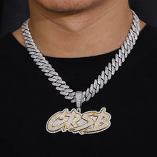 Load image into Gallery viewer, Triple Layer Brush Name Pendant