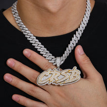 Load image into Gallery viewer, Triple Layer Brush Name Pendant