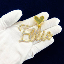 Load image into Gallery viewer, Name Pendant w/ Photo bail