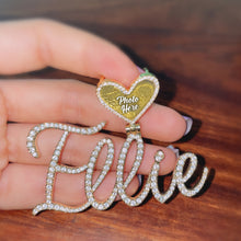 Load image into Gallery viewer, Name Pendant w/ Photo bail