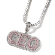 Load image into Gallery viewer, Double Layer Baguette Princess Name Pendant