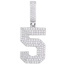 Load image into Gallery viewer, 925 Silver Number Pendant