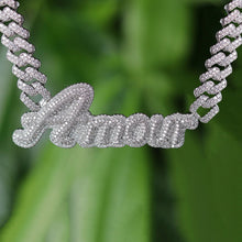 Load image into Gallery viewer, Iced out Tennis/Cuban Name necklace