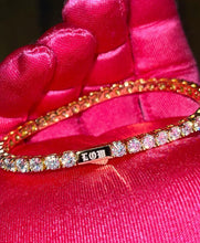 Load image into Gallery viewer, Tennis Bracelet w/ Name Engraving (3mm/4mm/5mm)