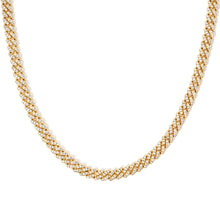 Load image into Gallery viewer, Single Row Prong Cuban Link Necklace (6mm/8mm)
