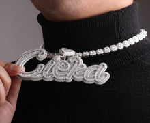 Load image into Gallery viewer, Big Triple Layer Baguette Name Pendant