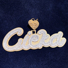 Load image into Gallery viewer, Big Triple Layer Baguette Name Pendant