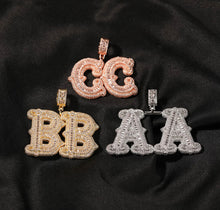 Load image into Gallery viewer, Baguette Initials Pendant