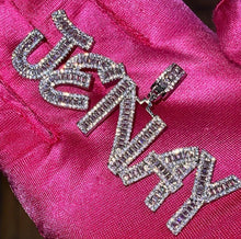 Load image into Gallery viewer, Princess Baguette Name Pendant