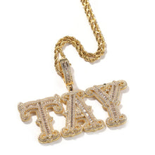 Load image into Gallery viewer, Baguette Initials Pendant