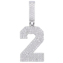 Load image into Gallery viewer, 925 Silver Number Pendant