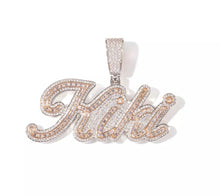 Load image into Gallery viewer, Emerald Cut Triple Layer Name Pendant