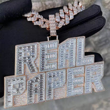 Load image into Gallery viewer, Baguette Block Name Pendant