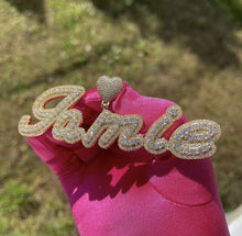 Load image into Gallery viewer, Anniversary Big 2 layer Name Pendant (Regular/Butterfly/Heart Bail)