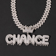 Load image into Gallery viewer, Drippy Name Pendant W/ Crown Bail