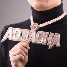 Load image into Gallery viewer, Jumbo Angular Baguette Name Pendant