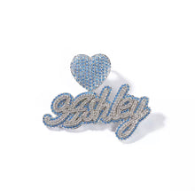 Load image into Gallery viewer, Small Cursive Triple Layer Heart Name Pendant