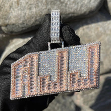 Load image into Gallery viewer, Baguette Block Name Pendant