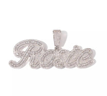 Load image into Gallery viewer, Emerald Cut Triple Layer Name Pendant