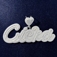 Load image into Gallery viewer, Big Triple Layer Baguette Name Pendant