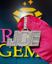 Load image into Gallery viewer, Baguette Block Name Pendant