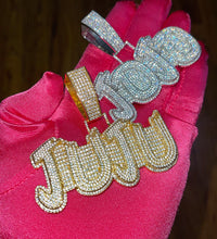 Load image into Gallery viewer, 2 Layer Brush Name Pendant