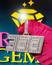 Load image into Gallery viewer, Baguette Block Name Pendant