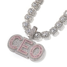 Load image into Gallery viewer, Double Layer Baguette Princess Name Pendant