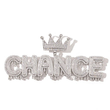 Load image into Gallery viewer, Drippy Name Pendant W/ Crown Bail