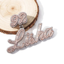 Load image into Gallery viewer, Emerald Cut Triple Layer Name Pendant