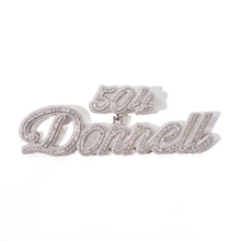 Load image into Gallery viewer, Emerald Cut Triple Layer Name Pendant