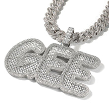 Load image into Gallery viewer, Bubble Baguette Name Pendant