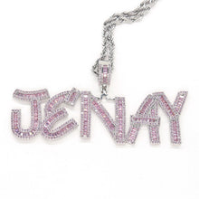 Load image into Gallery viewer, Princess Baguette Name Pendant