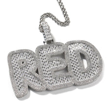 Load image into Gallery viewer, Bubble Baguette Name Pendant