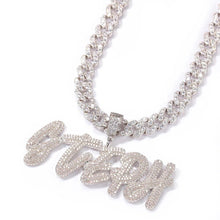 Load image into Gallery viewer, Anniversary Script Name Pendant w/ Cuban