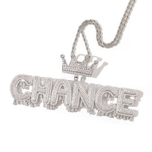Load image into Gallery viewer, Drippy Name Pendant W/ Crown Bail